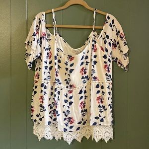 Skies are Blue - Langlock Cold Shoulder Top